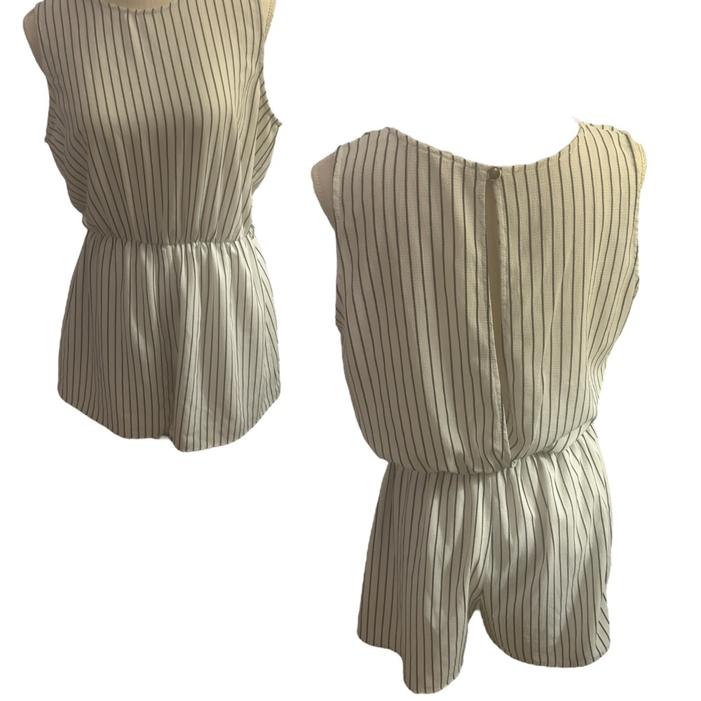 Striped Sleeveless Romper